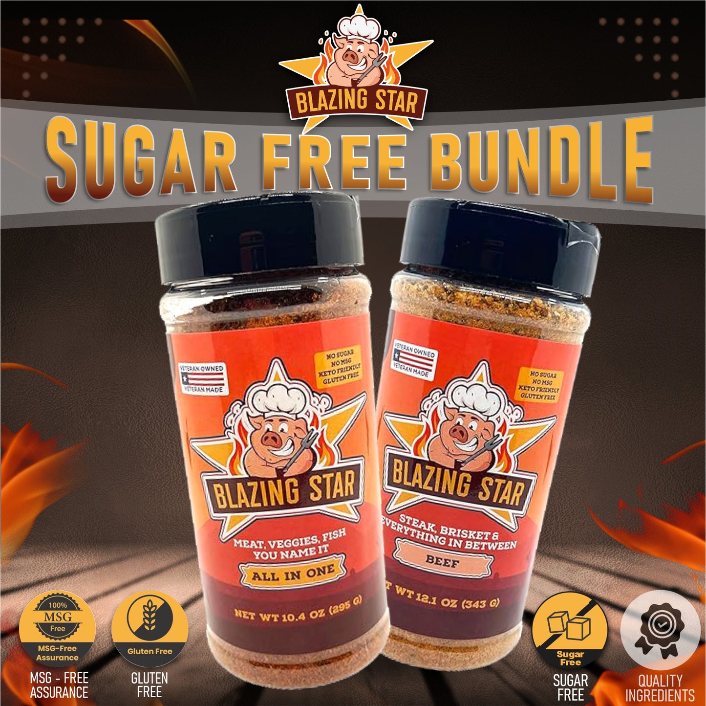 Blazing Star BBQ Sugar Free Bundle