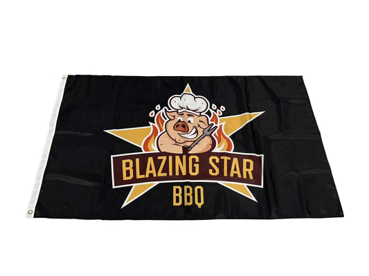 Blazing Star BBQ Black Flag