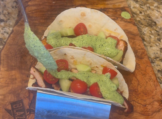 Aji Verde Chicken Tacos