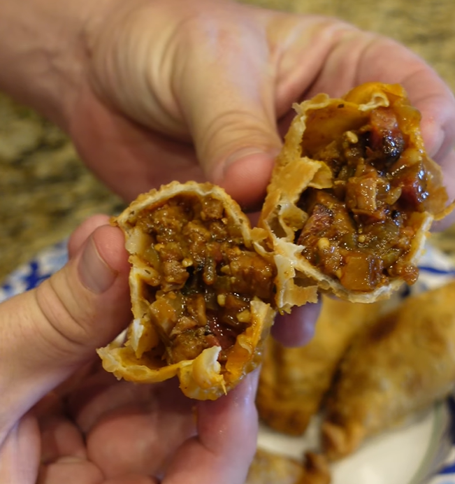 Barbecue brisket empanadas filled with seasoned brisket and BBQ sauce