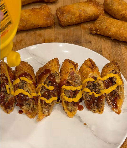 Bacon Cheeseburger Egg Rolls