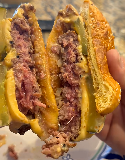 Grilled Onion Cheeseburger