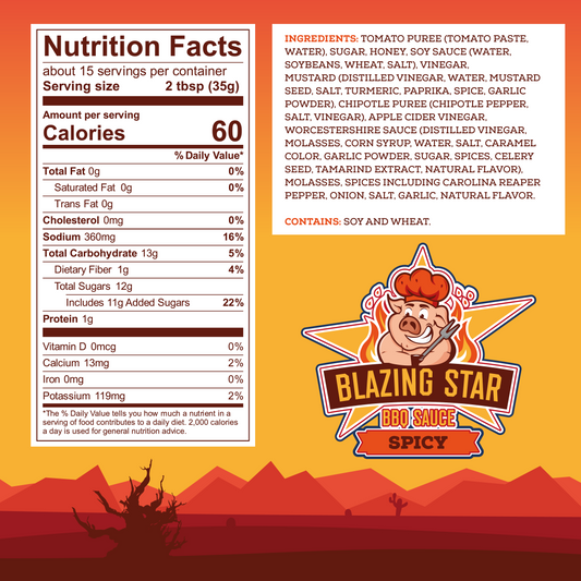 Blazing Star BBQ Spicy Sauce
