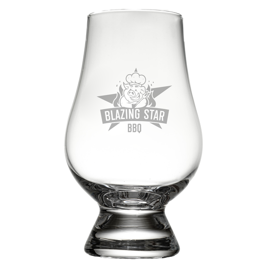 Blazing Star BBQ Glencairn Whiskey Glass