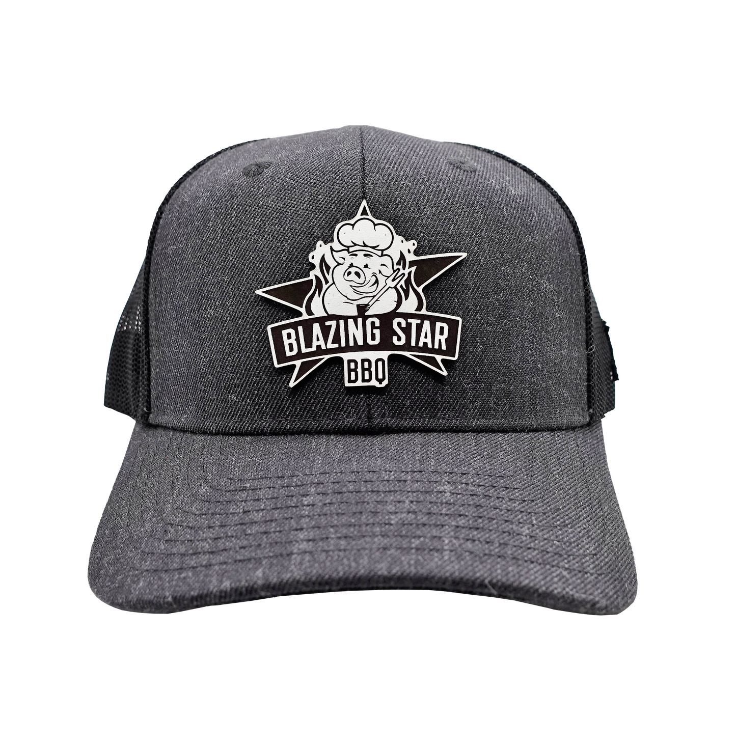 Blazing Star BBQ Charcoal Black Trucker Style Hat